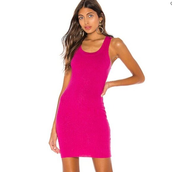 NWOT superdown Nico Knit Mini Dress in hot pink size small